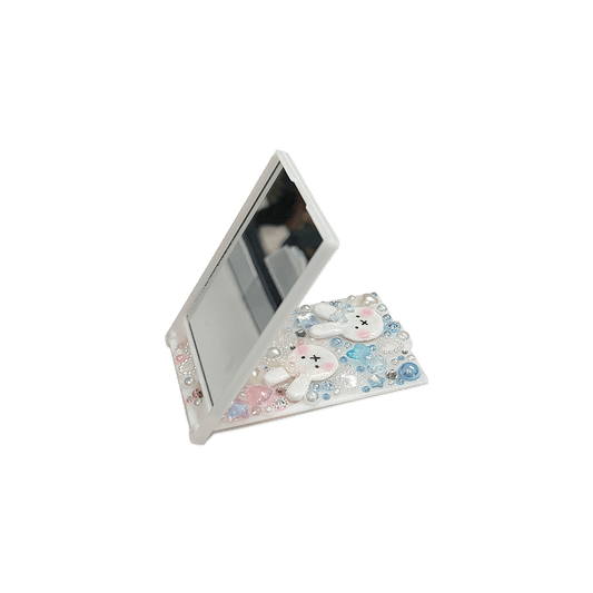 BUNNY BOW { PINK / BLUE } DECODEN POCKET MIRROR - Usagi x Usagi, LLC - Accessories