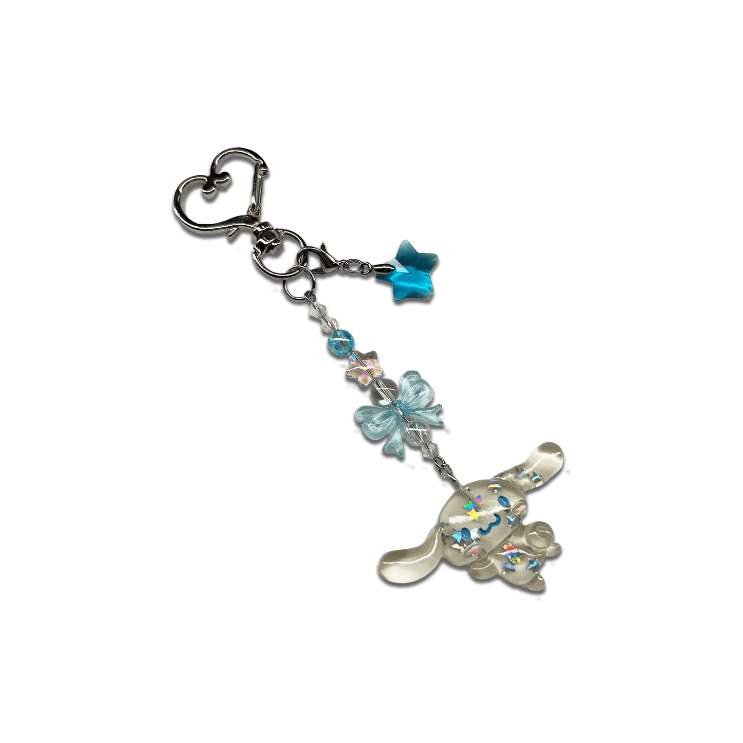 GLITTER DREAMY PUPPY SPECIALTY KEYCHAIN — kawaii Keychains by Usagi x Usagi, LLC, cute decorative accessory