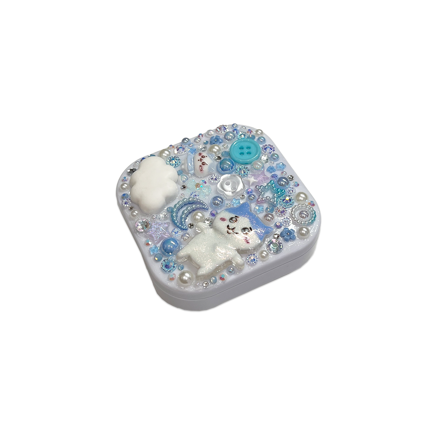 BLUE KITTY BABY DECODEN SQUARE COMPACT MIRROR