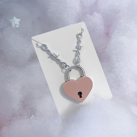 SOFT BUT DEADLY BARBED HEART NECKLACES