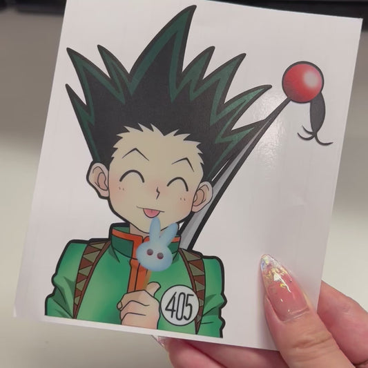 GON EATING ICE CREAM VINYL STICKER { HxH }