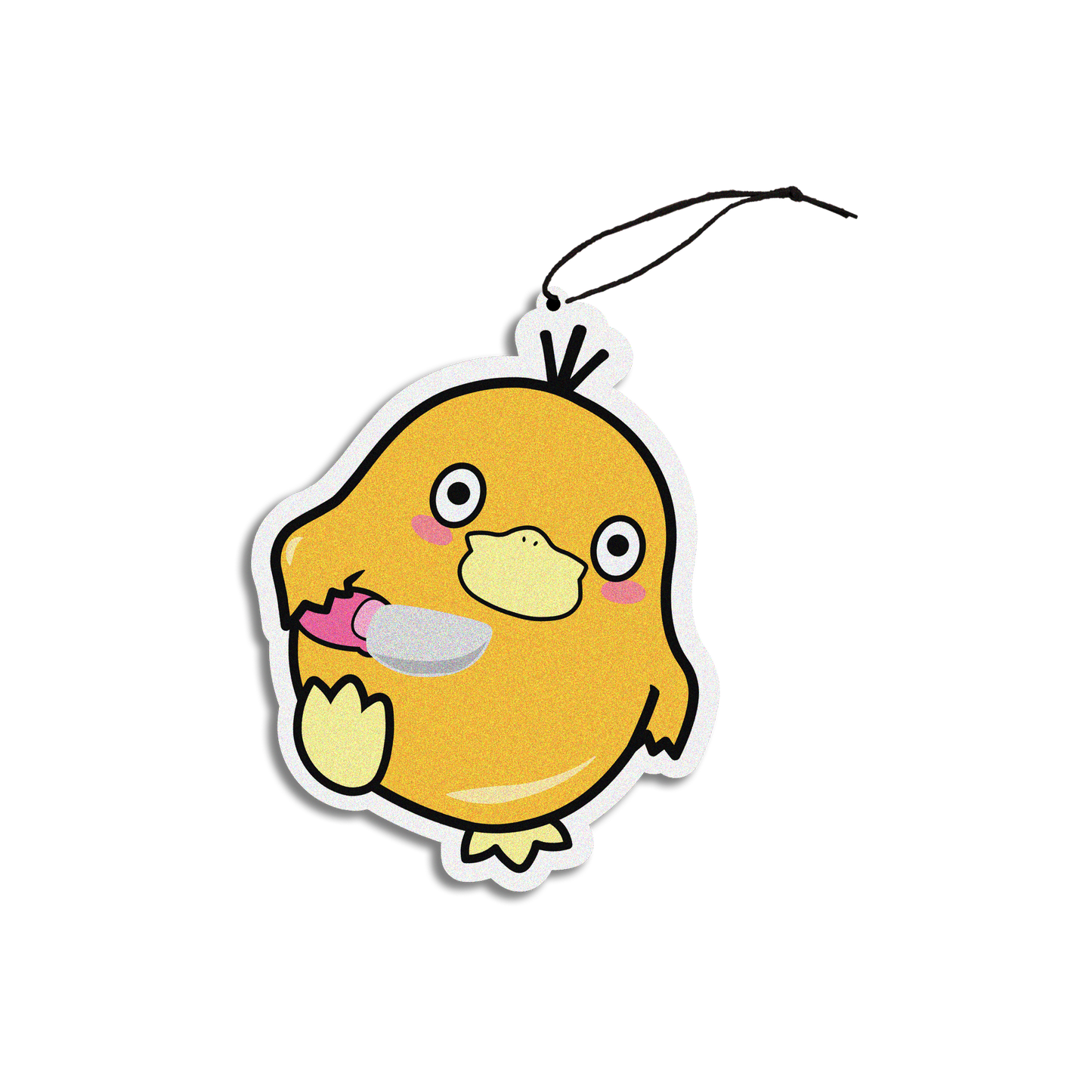 DUCKY WITH KNIFE CAR AIR FRESHENER - BLACK ICE