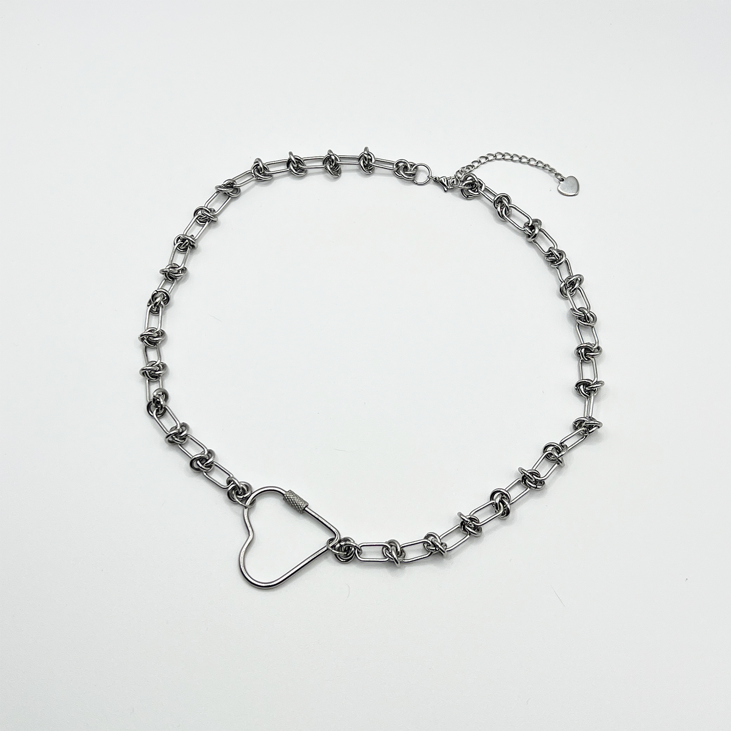 SOFT BUT DEADLY BARBED HEART NECKLACES { STAINLESS STEEL } - SOFT HEARTS