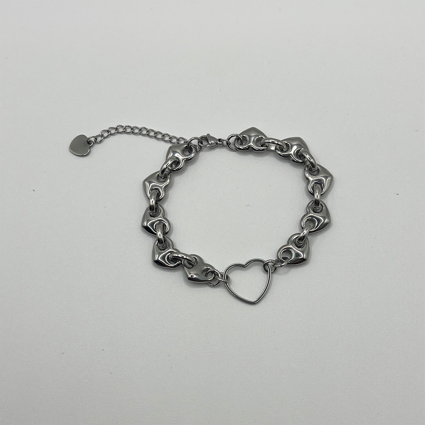 SOFT BUT DEADLY BARBED HEART BRACELET { STAINLESS STEEL } - BABY HEARTS