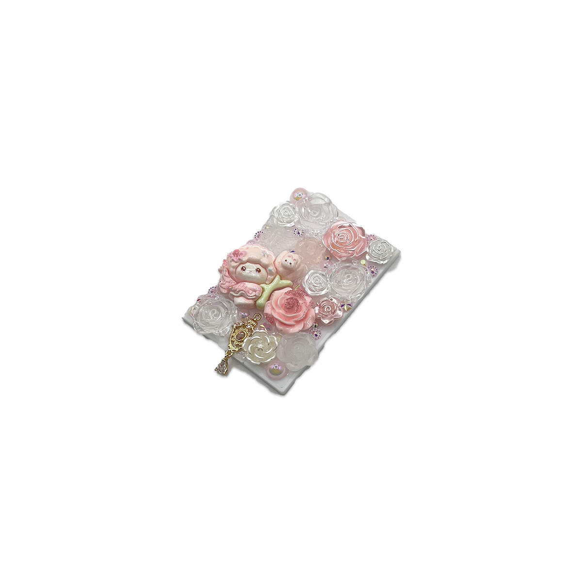 { SOFT ANGEL SHEEP SERIES } PINK ROSE GARDEN { MINI } DECODEN POCKET MIRROR