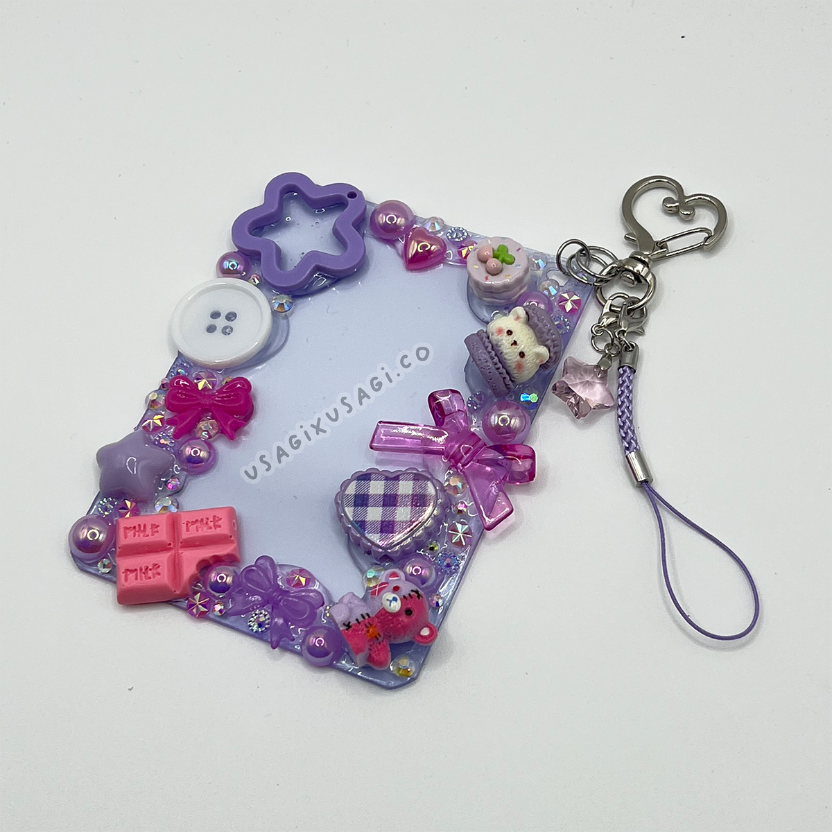 SPOOPY STITCHED BEAR { PURPLE / PINK } DECODEN TOPLOADER
