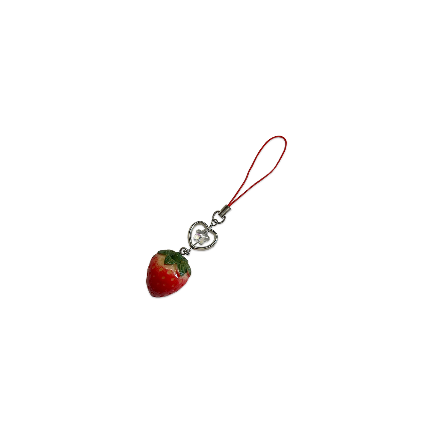 STRAWBERRY HEART PHONE CHARM