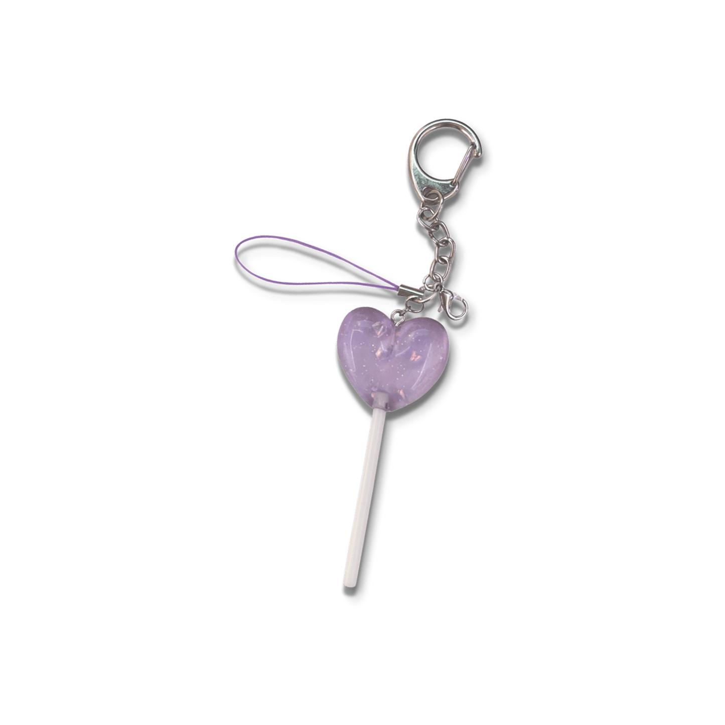 Usagi x Usagi Keychains BIG Purple Glitter Lollipop Regular Charm with Chain SWEET TREATS COLLECTION ♡ PURPLE SWEET TREATS COLLECTION ♡ PURPLE