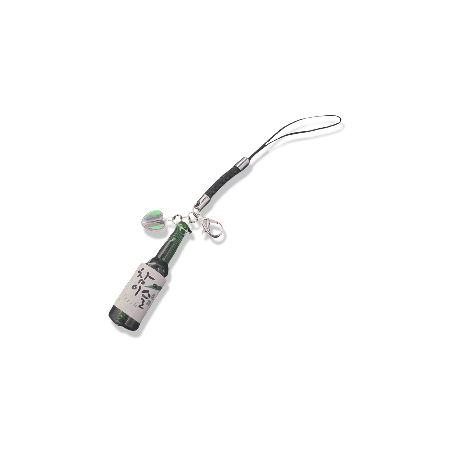 Usagi x Usagi Keychains BLACK BRAIDED STRAP SOJU HEART PHONE CHARMS SOJU HEART PHONE CHARMS