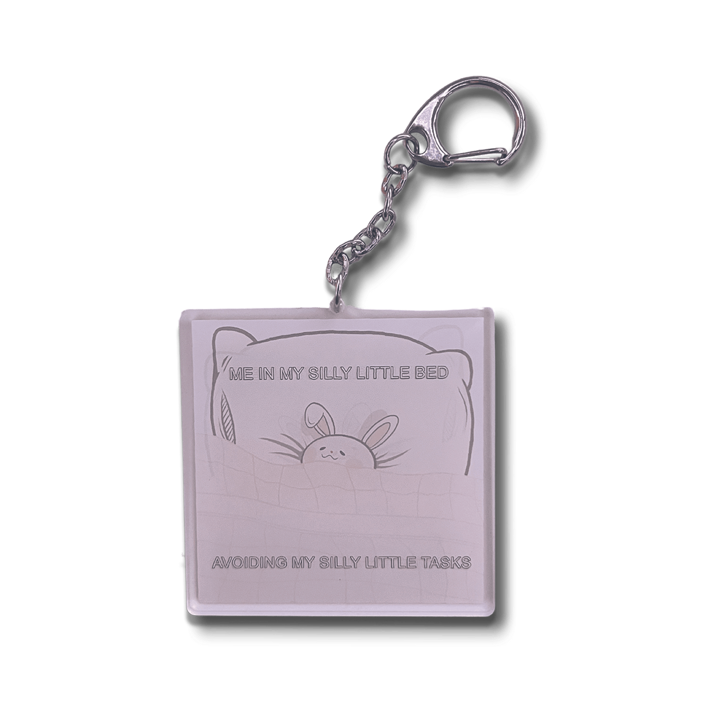 Usagi x Usagi Keychains BUNNY IN BED ACRYLIC KEYCHAIN BUNNY IN BED ACRYLIC KEYCHAIN