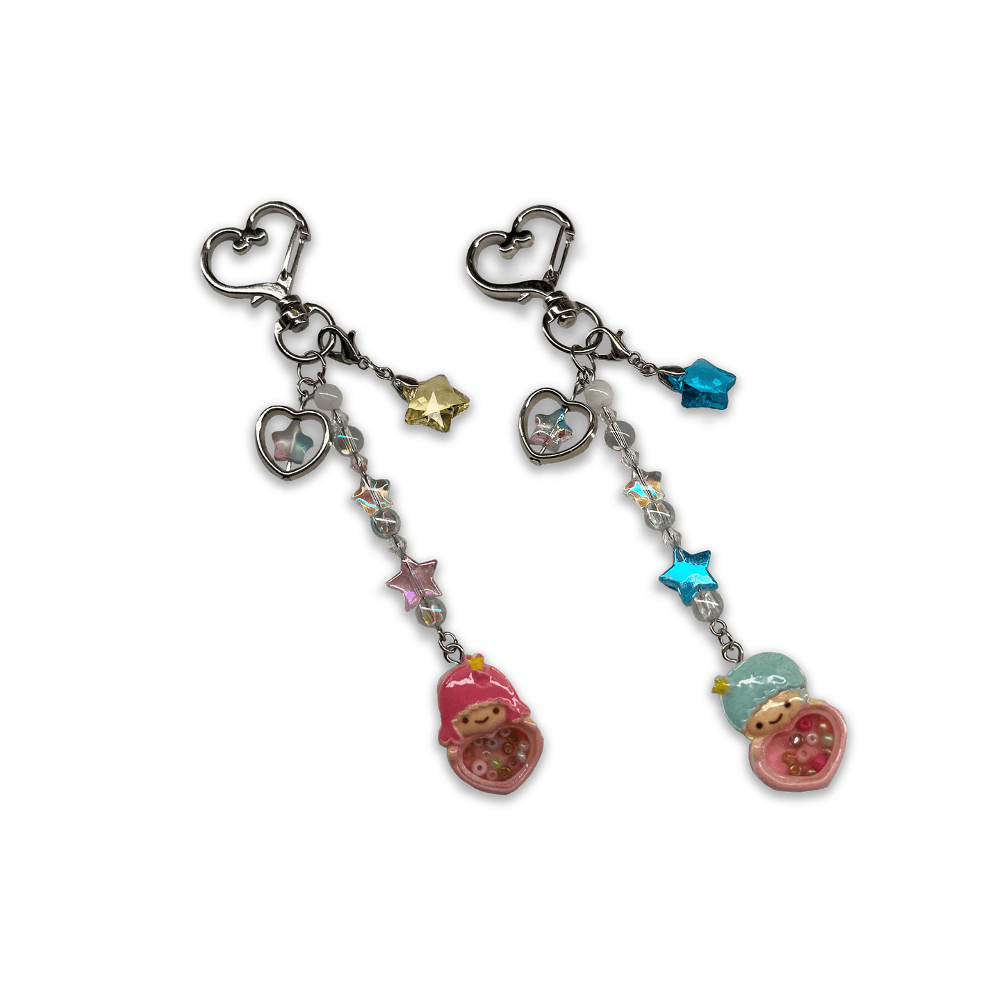 Usagi x Usagi Keychains PASTEL TWIN STARS { SET of 2 } SPECIALTY KEYCHAIN PASTEL TWIN STARS { SET of 2 } SPECIALTY KEYCHAIN
