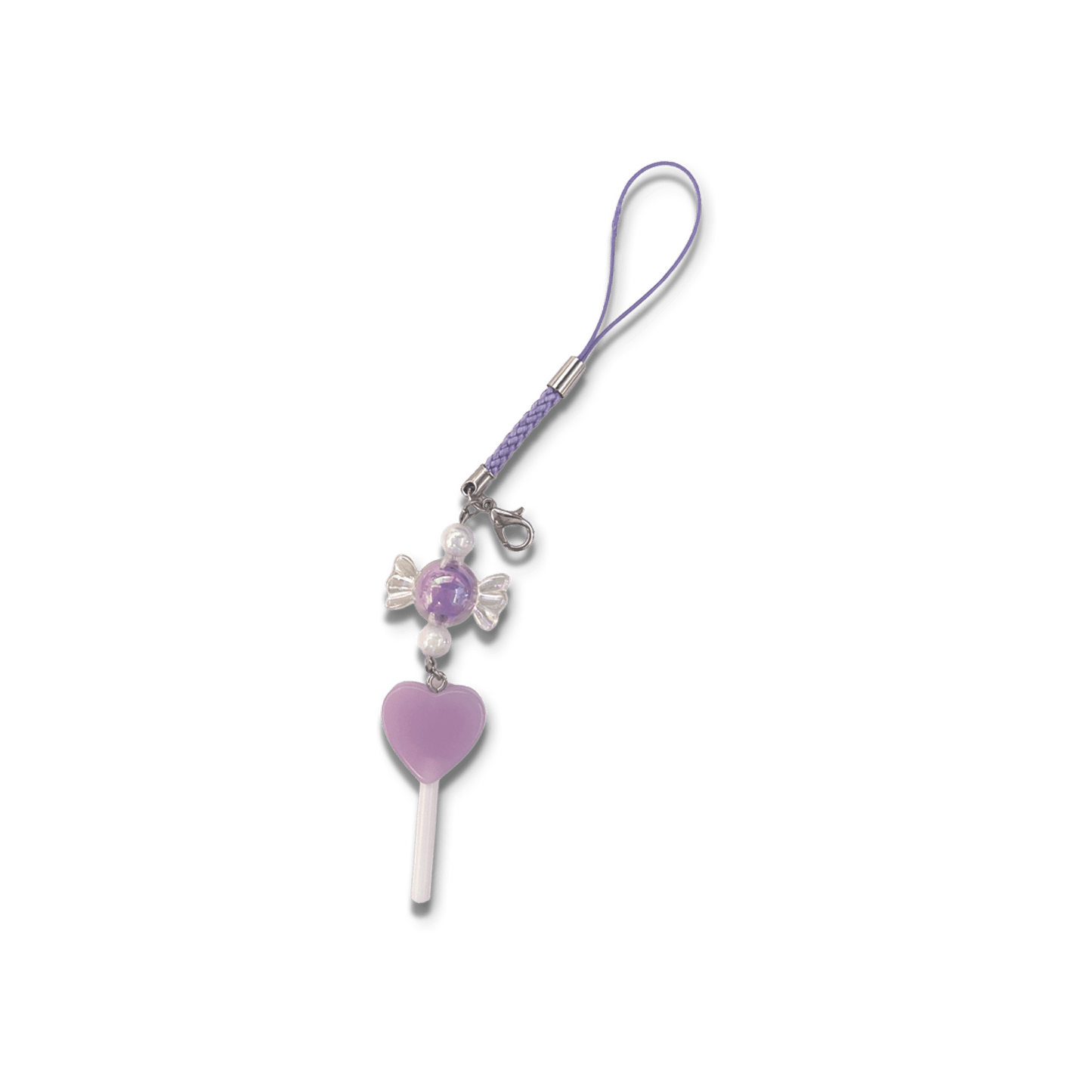 Usagi x Usagi Keychains SMALL Opaque Light Lavender Lolli Braided Charm with Candy SWEET TREATS COLLECTION ♡ PURPLE SWEET TREATS COLLECTION ♡ PURPLE