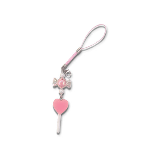 Usagi x Usagi Keychains SMALL Opaque Pink Lolli Braided Charm with Candy SWEET TREATS COLLECTION ♡ PINK SWEET TREATS COLLECTION ♡ PINK