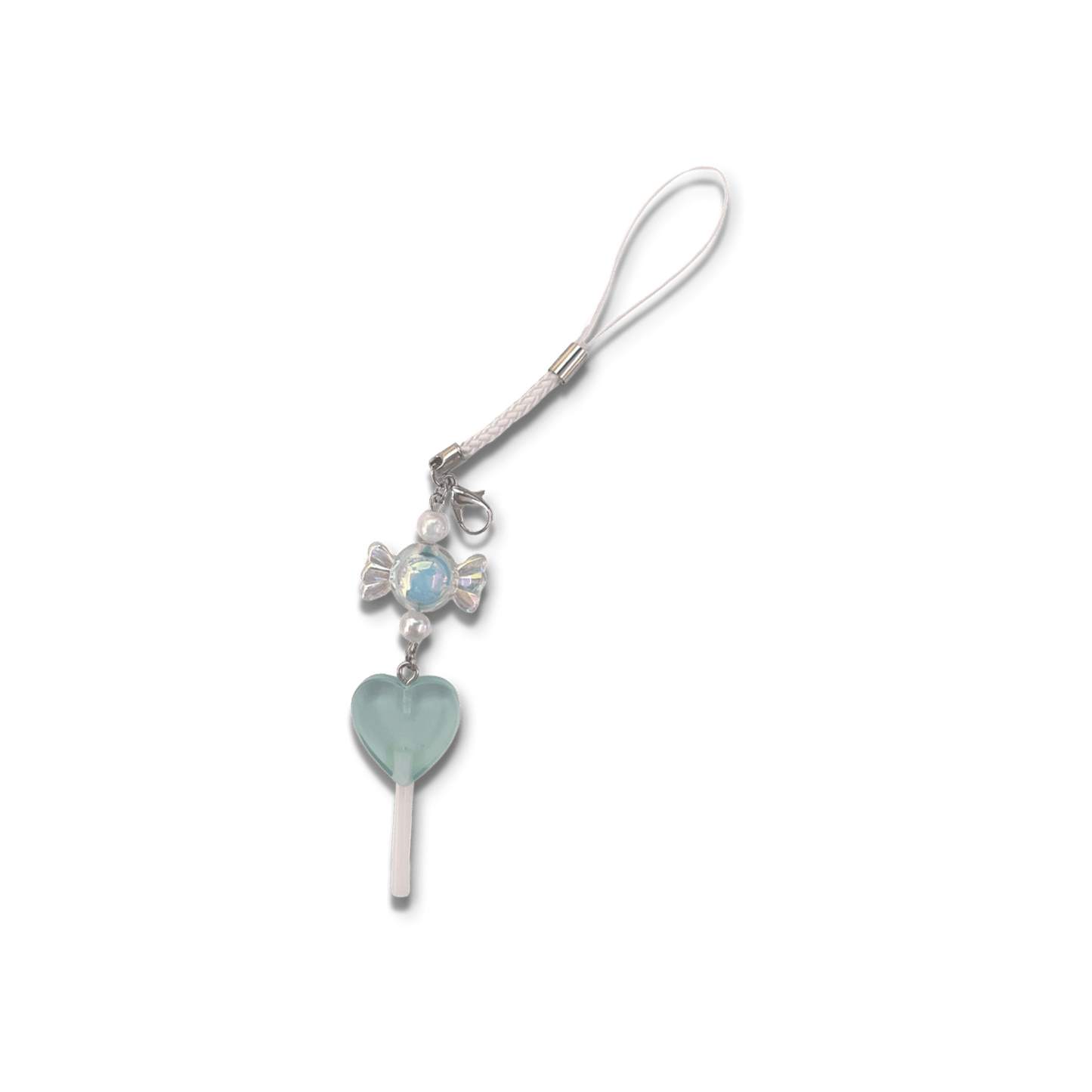 Usagi x Usagi Keychains SMALL Transparent Light Blue Lolli Braided Charm with Candy SWEET TREATS COLLECTION ♡ BLUE SWEET TREATS COLLECTION ♡ BLUE