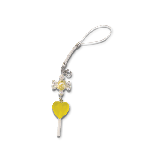Usagi x Usagi Keychains SMALL Transparent Yellow Lolli Braided Charm with Candy SWEET TREATS COLLECTION ♡ YELLOW SWEET TREATS COLLECTION ♡ YELLOW