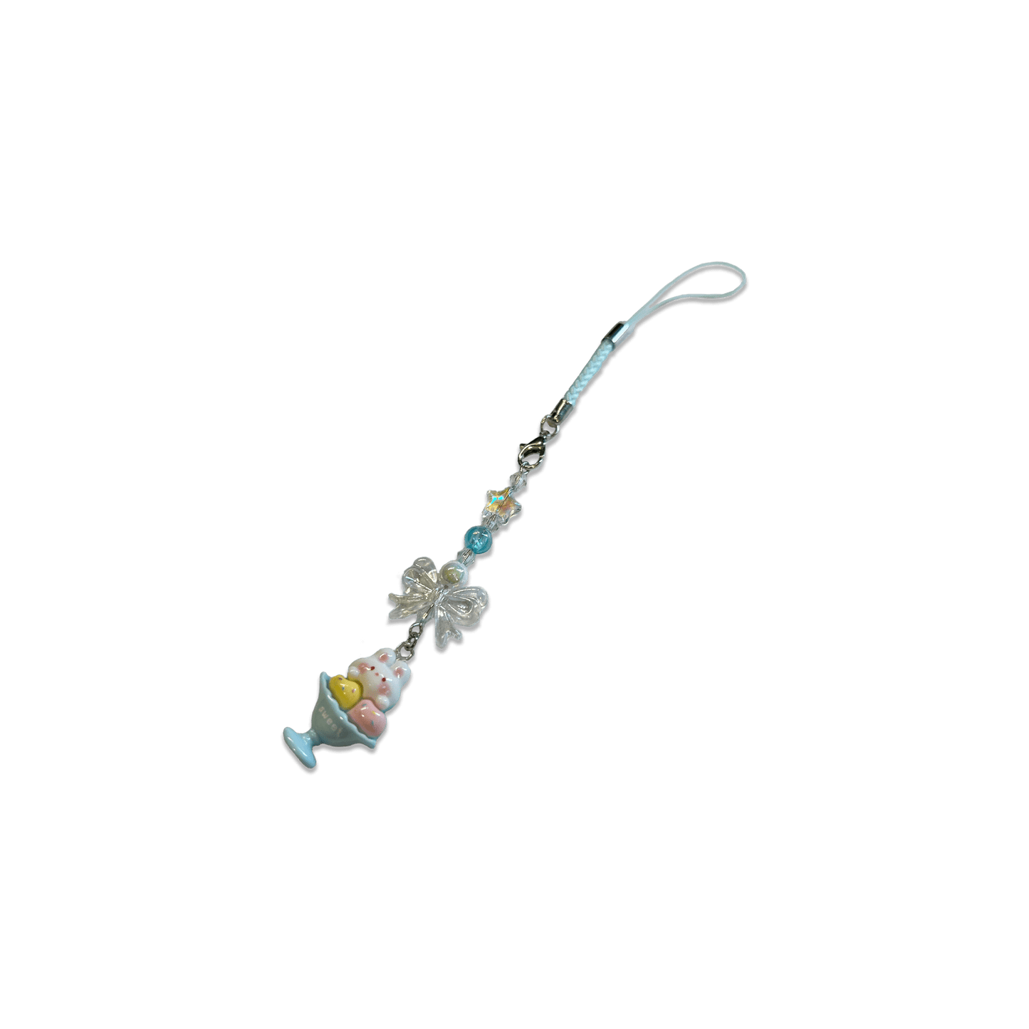 Usagi x Usagi, LLC Keychains BABY BUNNY SUNDAE SPECIALTY PHONE CHARM BABY BUNNY SUNDAE SPECIALTY PHONE CHARM