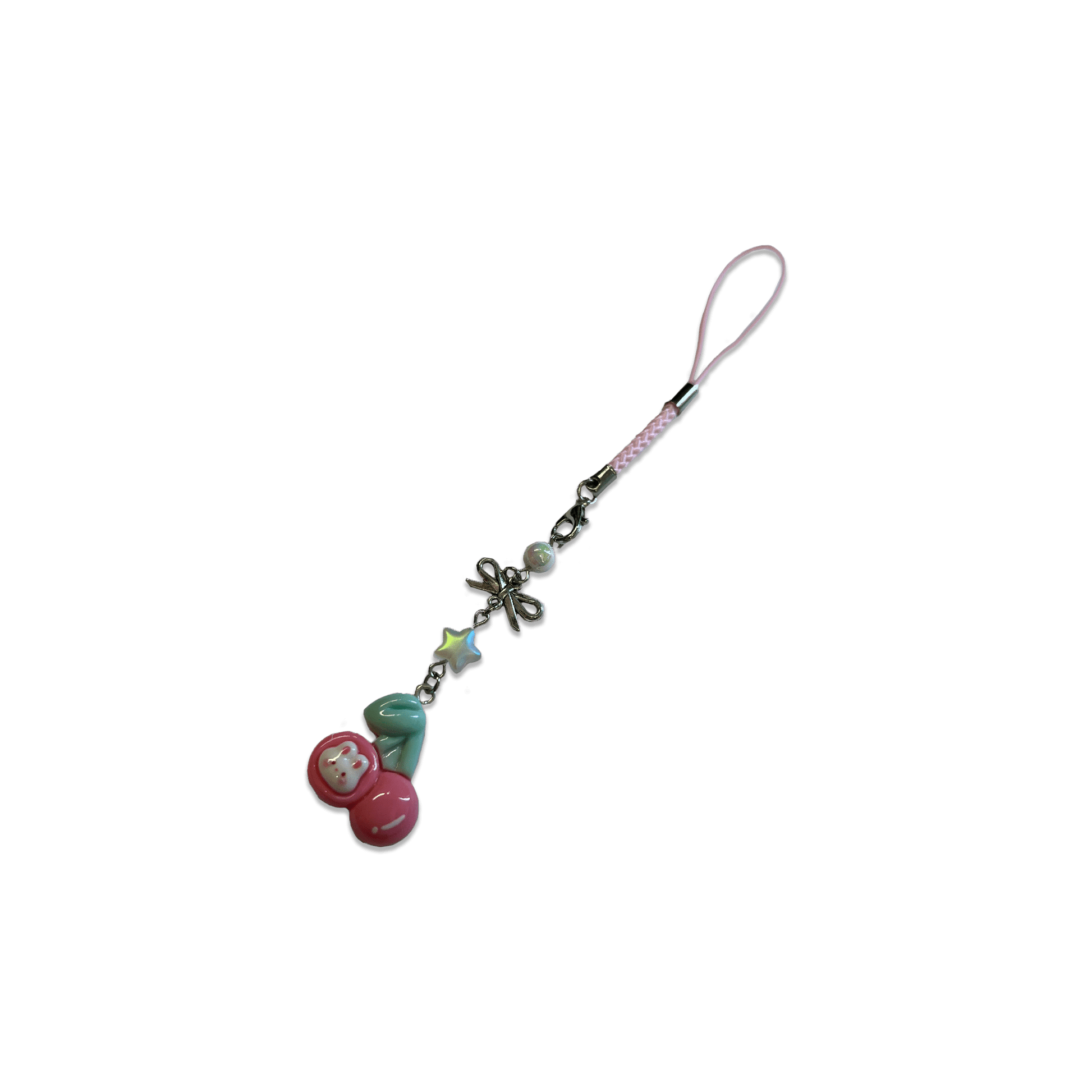 Usagi x Usagi, LLC Keychains CHERRY BUNNY { PINK } SPECIALTY PHONE CHARM CHERRY BUNNY { PINK } SPECIALTY PHONE CHARM