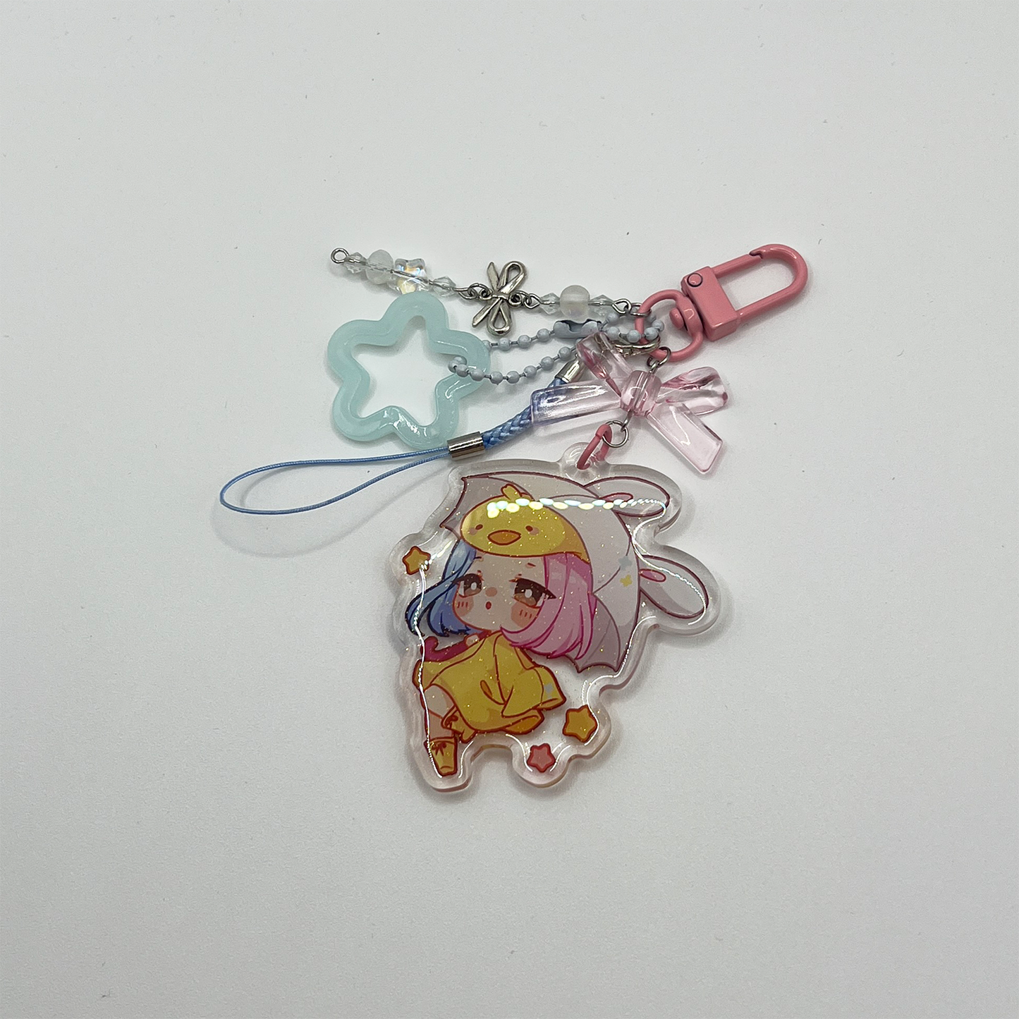 { BDAY BABY } USAGI DUCKY - GLITTER ACRYLIC KEYCHAIN
