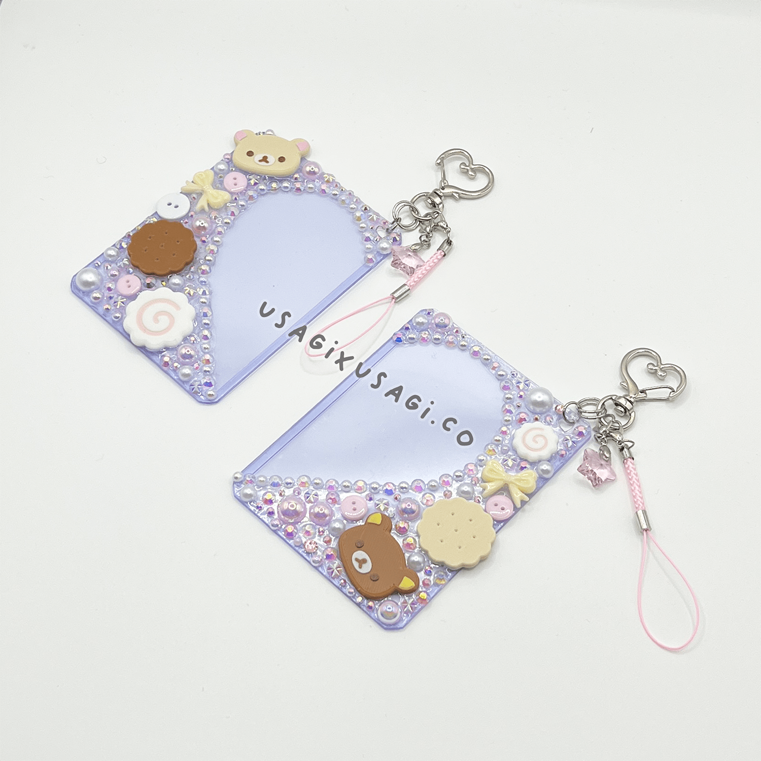 { AIYIUTU COLLAB } BEAR BISCUITS HEART FRAME DECODEN TOPLOADER { MATCHING SET } - Usagi x Usagi, LLC - Accessories