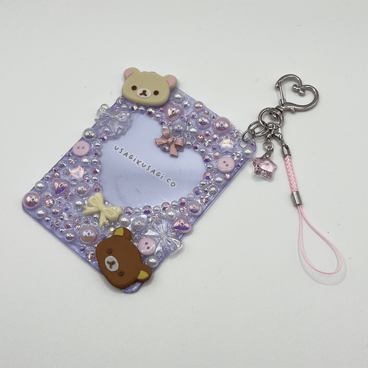 { AIYIUTU COLLAB } BEAR BOWQUETTE HEART FRAME DECODEN TOPLOADER - Usagi x Usagi, LLC - Accessories