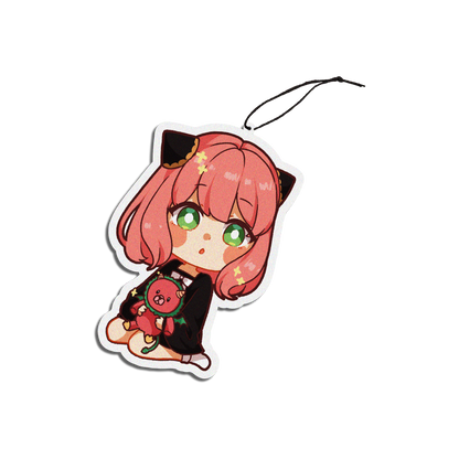 ANYA PLUSHIE CAR AIR FRESHENER { SPY X FAMILY } - STRAWBERRY