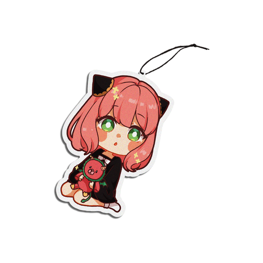 ANYA PLUSHIE CAR AIR FRESHENER { SPY X FAMILY } - STRAWBERRY