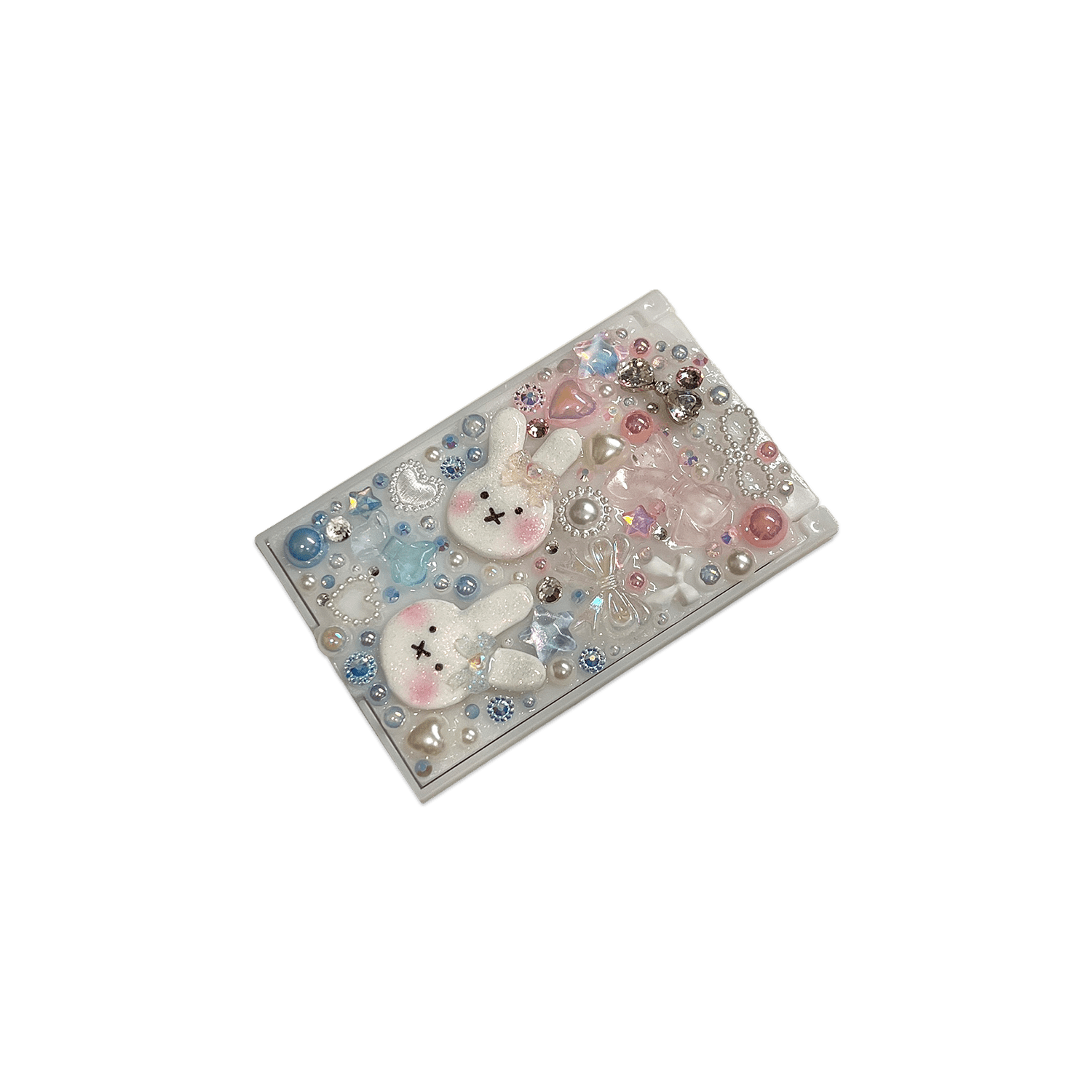 BUNNY BOW { PINK / BLUE } DECODEN POCKET MIRROR - Usagi x Usagi, LLC - Accessories
