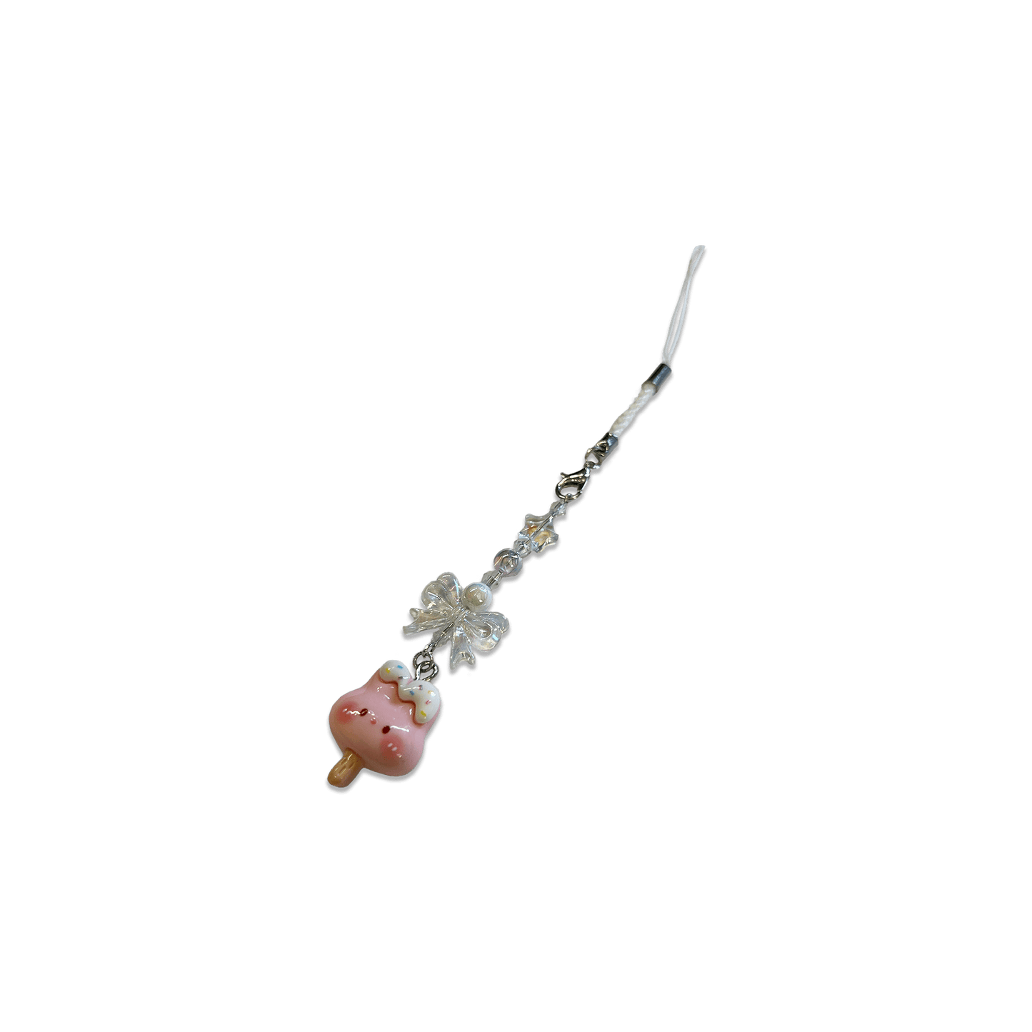 BUNNY ICE CREAM { PINK } SPECIALTY PHONE CHARM - Usagi x Usagi, LLC - Keychains