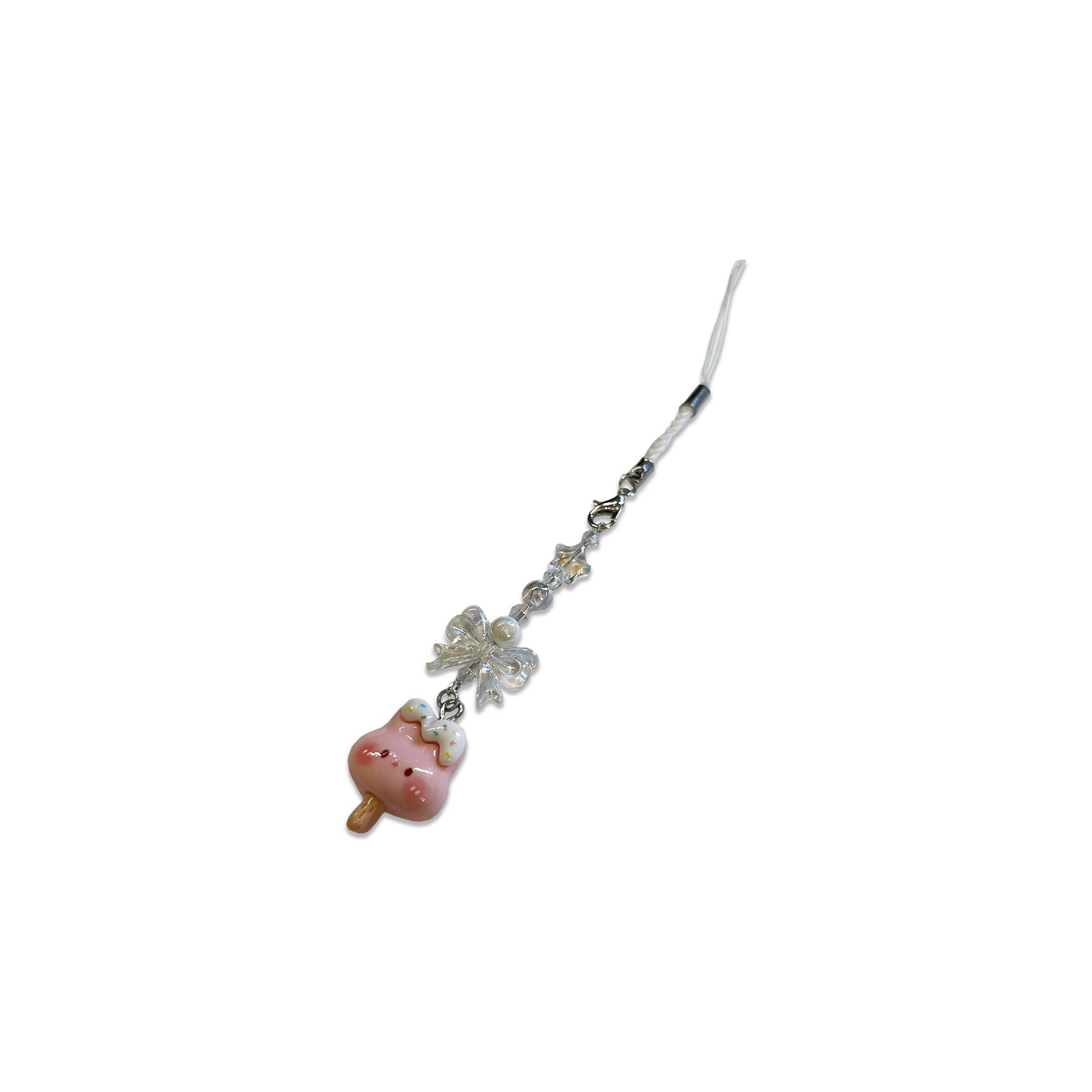 BUNNY ICE CREAM { PINK } SPECIALTY PHONE CHARM - Usagi x Usagi, LLC - Keychains