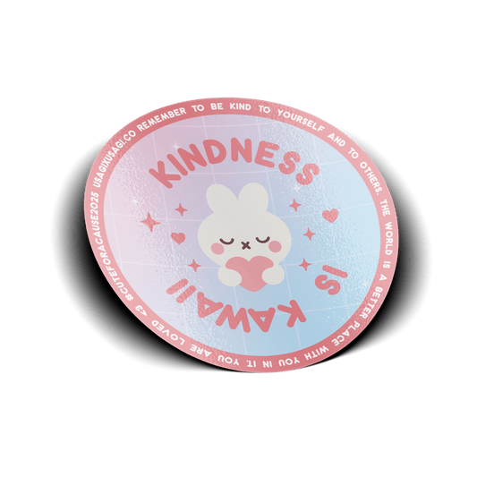 CYBER KAWAII WEEK EXCLUSIVE CHARITY STICKER - WATERPROOF GLITTER VINYL DECAL - Usagi x Usagi, LLC - Stickers