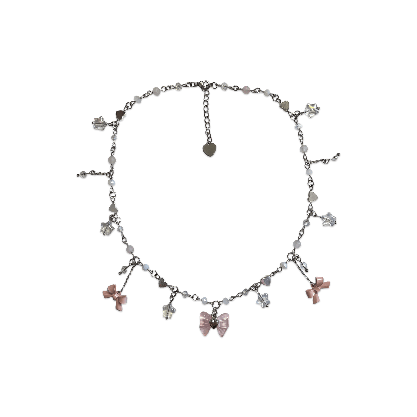 DAINTY COQUETTE { PINK } BOW NECKLACE - Usagi x Usagi, LLC - Jewelry