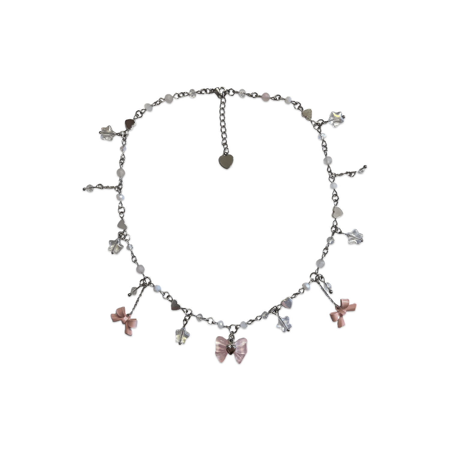 DAINTY COQUETTE { PINK } BOW NECKLACE - Usagi x Usagi, LLC - Jewelry