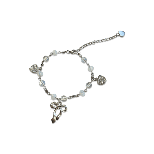 DAINTY { SILVER } BOW BRACELET - Usagi x Usagi, LLC - Jewelry
