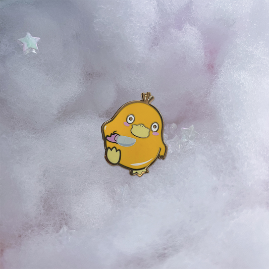 DUCKY WITH KNIFE ENAMEL PIN