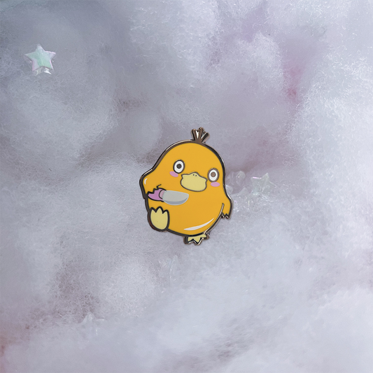 DUCKY WITH KNIFE ENAMEL PIN