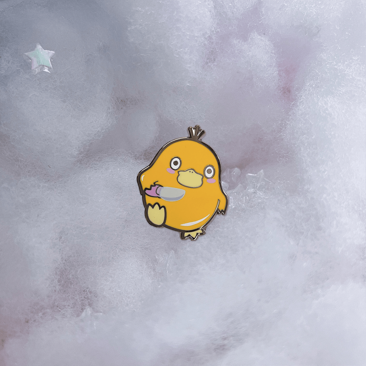DUCKY WITH KNIFE ENAMEL PIN — kawaii Accessories by Usagi x Usagi, LLC, cute decorative accessory