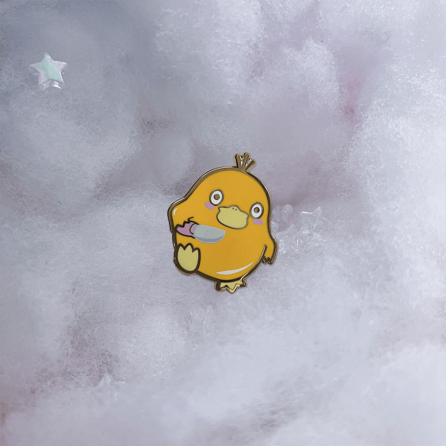 DUCKY WITH KNIFE ENAMEL PIN — kawaii Accessories by Usagi x Usagi, LLC, cute decorative accessory
