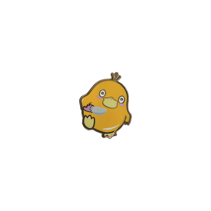 DUCKY WITH KNIFE ENAMEL PIN — kawaii Accessories by Usagi x Usagi, LLC, cute decorative accessory