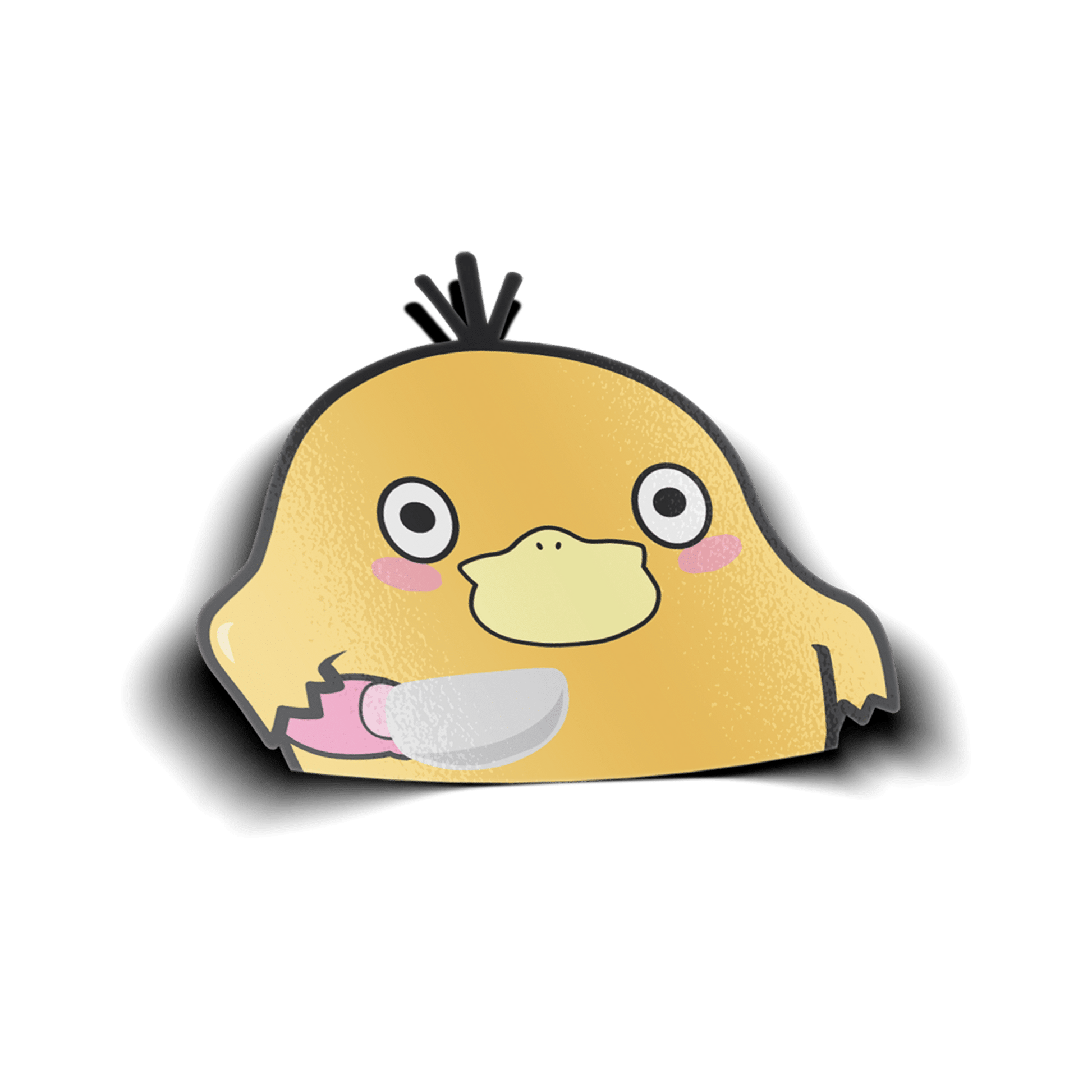 DUCKY WITH KNIFE PEEKER VINYL STICKER - Usagi x Usagi, LLC - Stickers