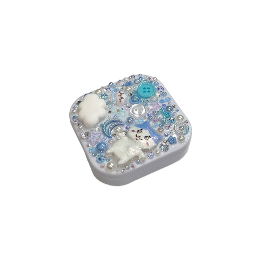 BLUE KITTY BABY DECODEN SQUARE COMPACT MIRROR
