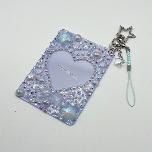 ETHEREAL BOW HEART FRAME { BLUE } DECODEN TOPLOADER