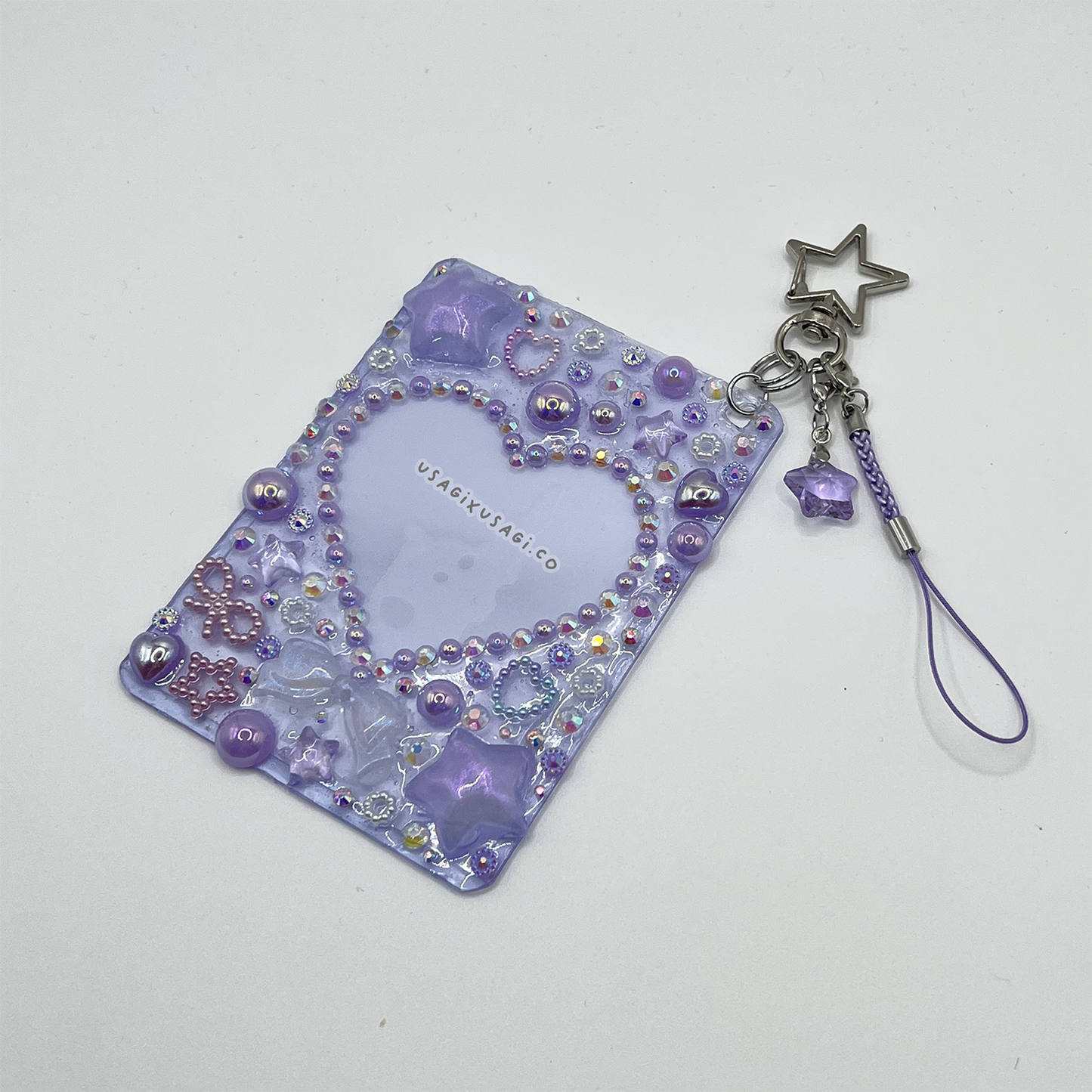 ETHEREAL BOW HEART FRAME { PURPLE } DECODEN TOPLOADER
