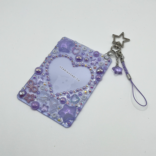 ETHEREAL BOW HEART FRAME { PURPLE } DECODEN TOPLOADER
