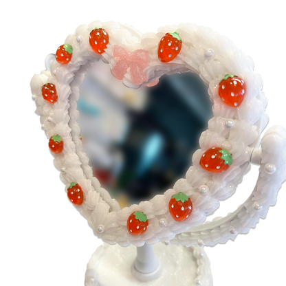 STRAWBERRIES & CREAM HEART WHIPPED DECODEN MIRROR