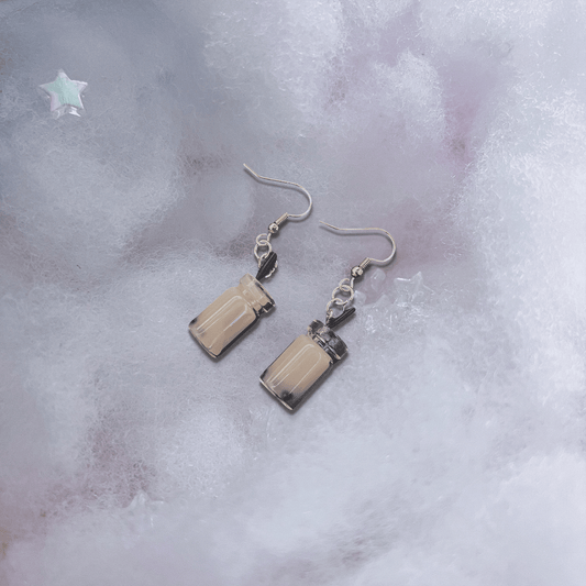 HOKKAIDO MILK TEA BOBA EARRINGS - Usagi x Usagi, LLC - Jewelry