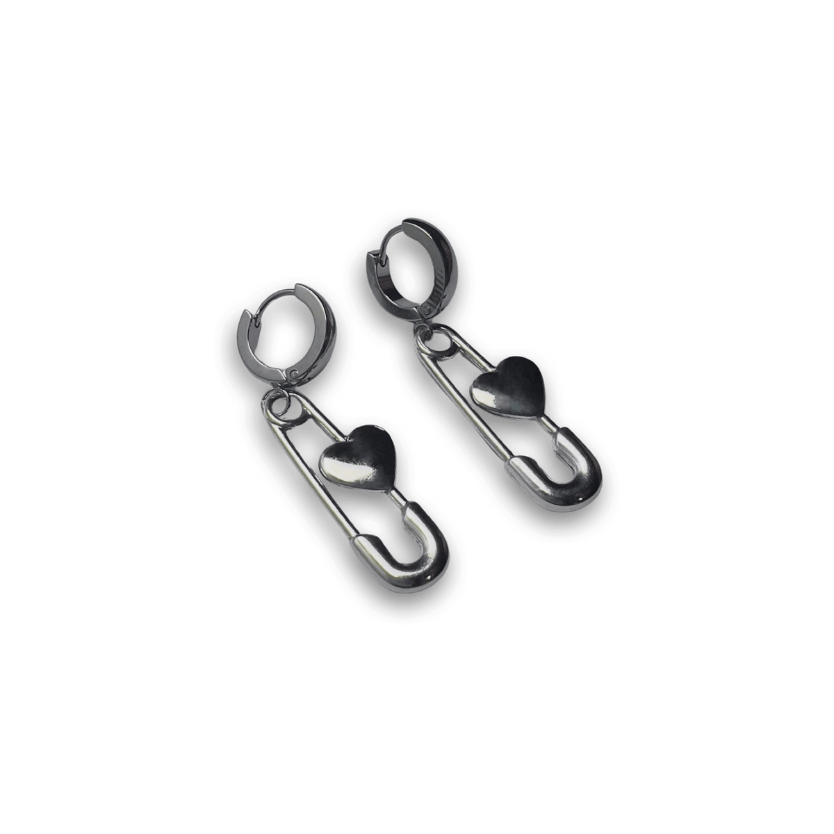 KEEPSAFE HEART SAFETY PIN EARRINGS - Usagi x Usagi, LLC - Jewelry