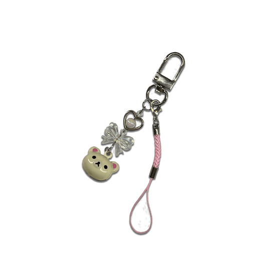 KUMA BELL { WHITE BEAR } SPECIALTY KEYCHAIN - Usagi x Usagi, LLC - Keychains