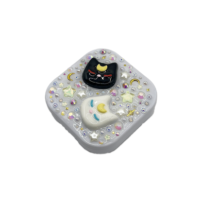 MAGICAL KITTIES { @KELICOSTUDIO COLLAB } DECODEN SQUARE COMPACT MIRROR