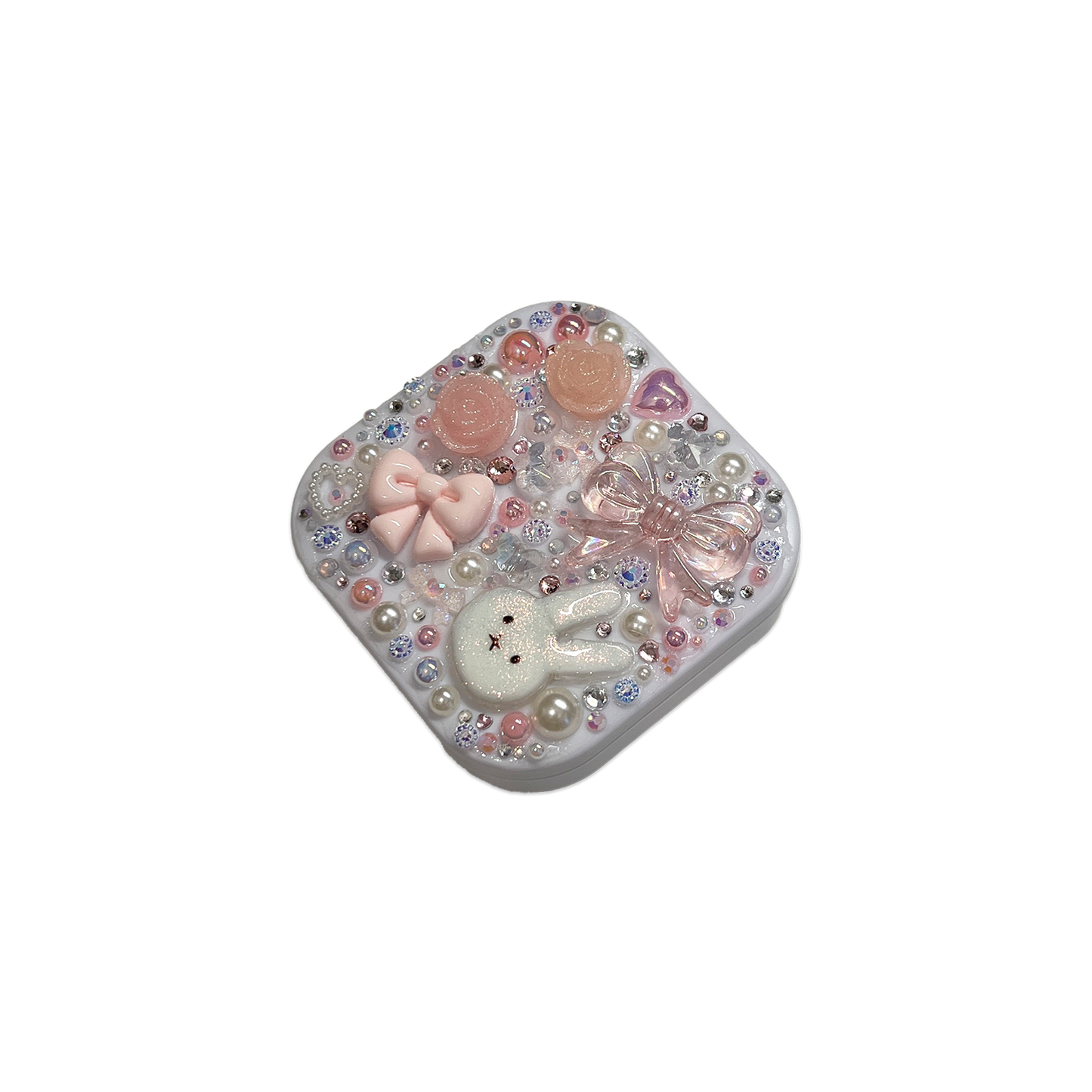 PINK MIFF BOW DECODEN SQUARE COMPACT MIRROR