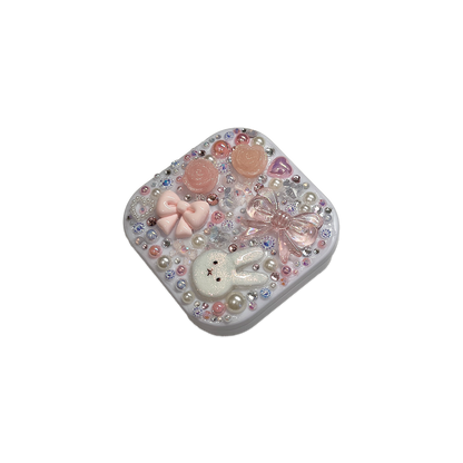 PINK MIFF BOW DECODEN SQUARE COMPACT MIRROR